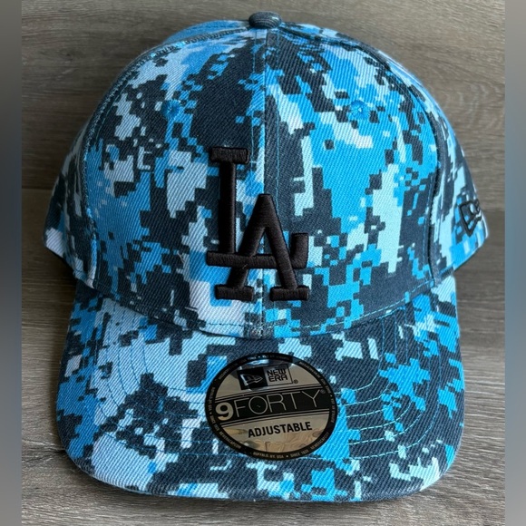Los Angeles DODGERS MLB Digital Camo New Era 9Forty StrapBack Hat NWT - Picture 1 of 6